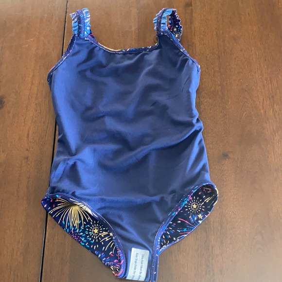 Cat & Jack Fireworks One Piece Swimsuit Blue - Picture 4 of 8